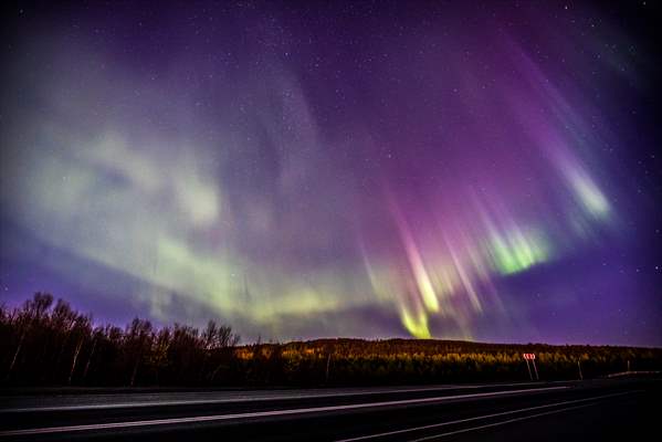 Northern lights in Russia's Murmansk