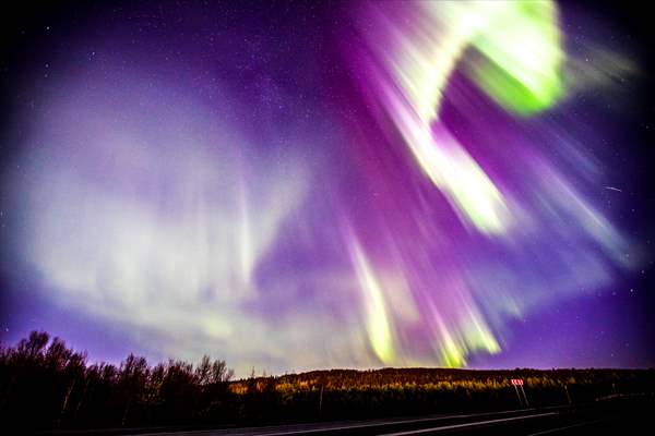 Northern lights in Russia's Murmansk