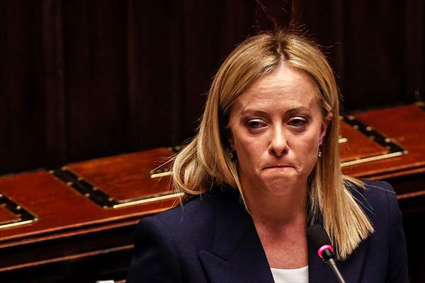 New Italian Premier Giorgia Meloni at the Chamber of Deputies for confidence vote