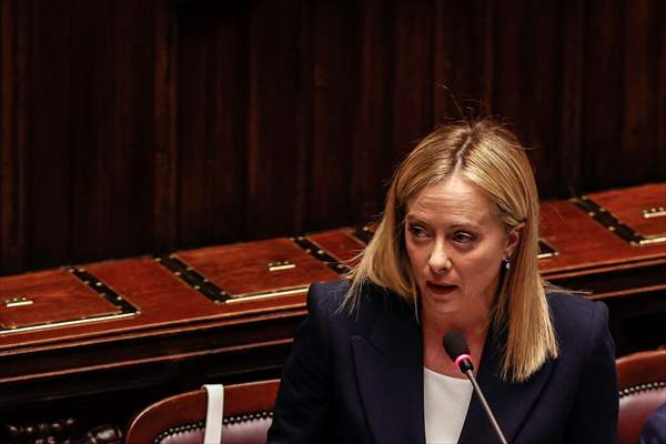 New Italian Premier Giorgia Meloni at the Chamber of Deputies for confidence vote