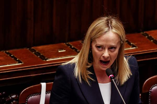 New Italian Premier Giorgia Meloni at the Chamber of Deputies for confidence vote