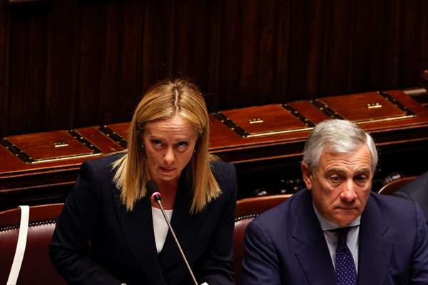 New Italian Premier Giorgia Meloni at the Chamber of Deputies for confidence vote