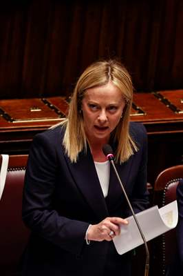 New Italian Premier Giorgia Meloni at the Chamber of Deputies for confidence vote