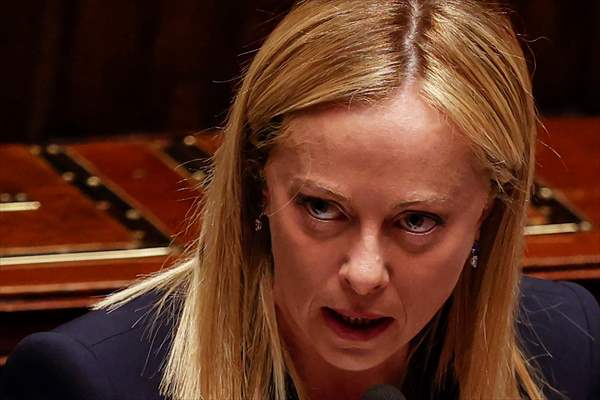 New Italian Premier Giorgia Meloni at the Chamber of Deputies for confidence vote