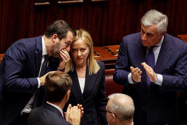 New Italian Premier Giorgia Meloni at the Chamber of Deputies for confidence vote