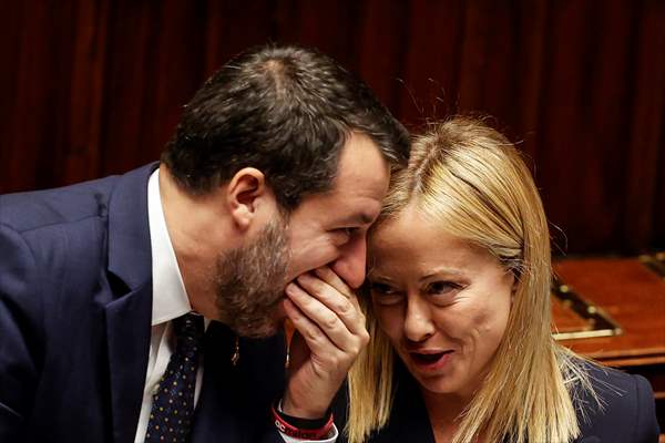 New Italian Premier Giorgia Meloni at the Chamber of Deputies for confidence vote