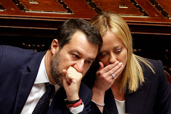 New Italian Premier Giorgia Meloni at the Chamber of Deputies for confidence vote