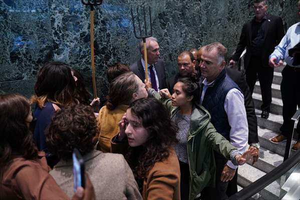 Climate activists storm BlackRock HQ in New York City