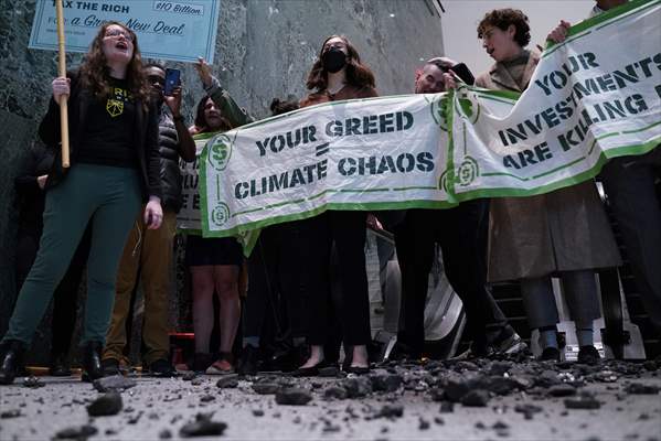 Climate activists storm BlackRock HQ in New York City