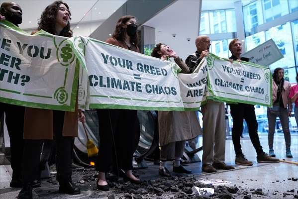 Climate activists storm BlackRock HQ in New York City