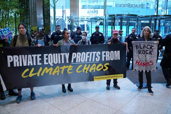 Climate activists storm BlackRock HQ in New York City