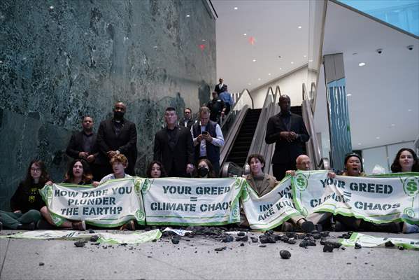 Climate activists storm BlackRock HQ in New York City