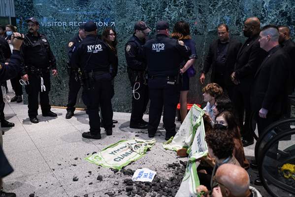 Climate activists storm BlackRock HQ in New York City