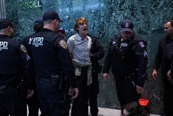 Climate activists storm BlackRock HQ in New York City