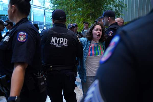 Climate activists storm BlackRock HQ in New York City