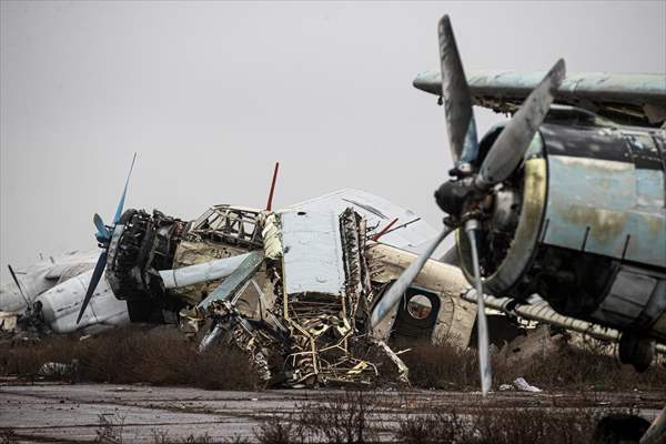 Traces of the war at Kherson International Airport after Russian retreat