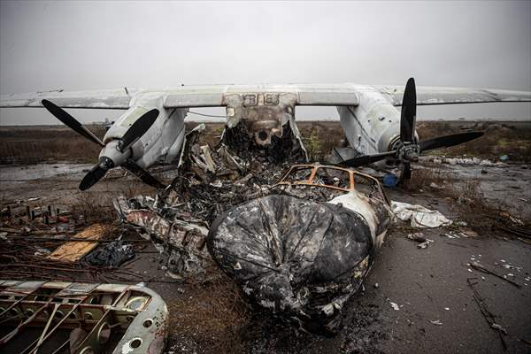 The Kherson International Airport became a "graveyard of military vehicles" after Russian retreat