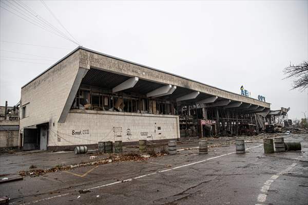 The Kherson International Airport became a "graveyard of military vehicles" after Russian retreat
