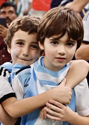 Children soccer fans of FIFA World Cup 2022