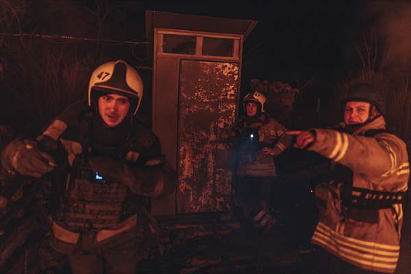 A fire broke out after shelling on Bakhmut frontline amid Russia-Ukraine war