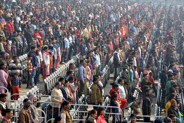 Rehearsal for the upcoming Republic Day parade in New Delhi, India