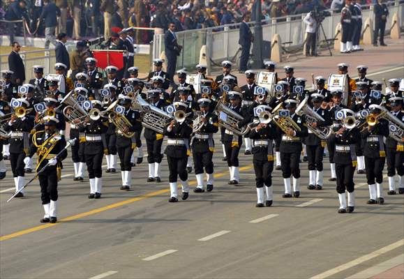 Rehearsal for the upcoming Republic Day parade in New Delhi, India