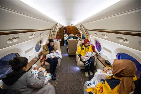 16 babies transferred to Ankara from quake-hit Kahramanmaras