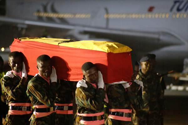 The coffin of football player Christian Atsu arrives in Ghana