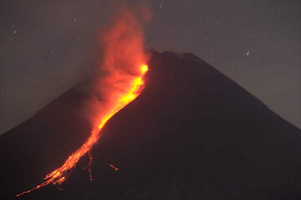 Mount Merapi Eruption in Indonesia