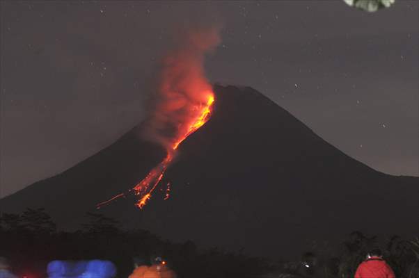 Mount Merapi Eruption in Indonesia