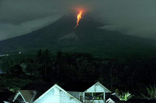 Mount Merapi Eruption in Indonesia