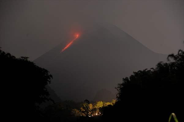 Mount Merapi Eruption in Indonesia