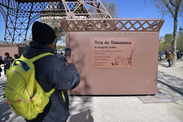The piece of art 'Eiffela Tower' in Paris