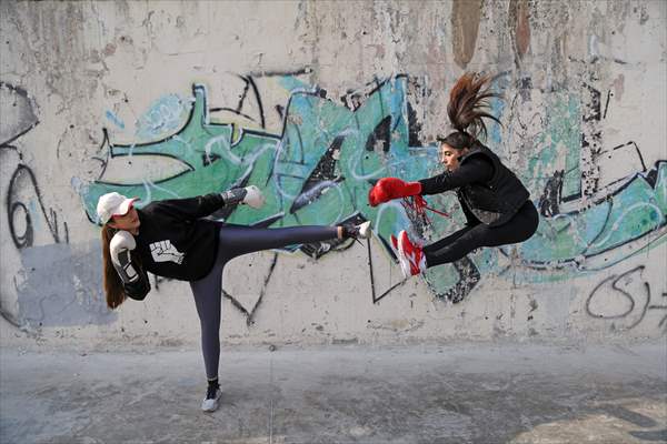 Iranian female trainer's passion for kick-boxing