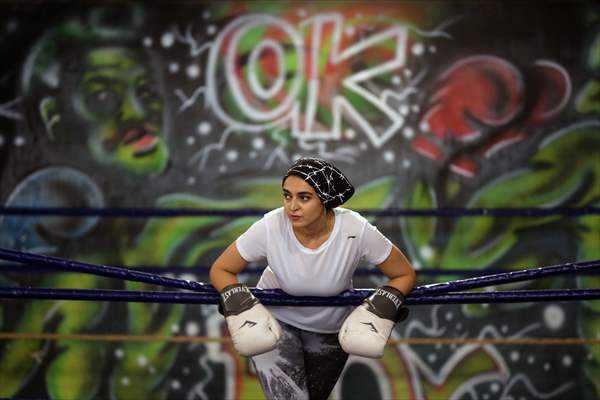 Iranian female trainer's passion for kick-boxing