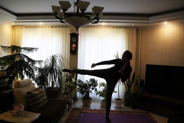 Iranian female trainer's passion for kick-boxing