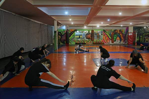 Iranian female trainer's passion for kick-boxing
