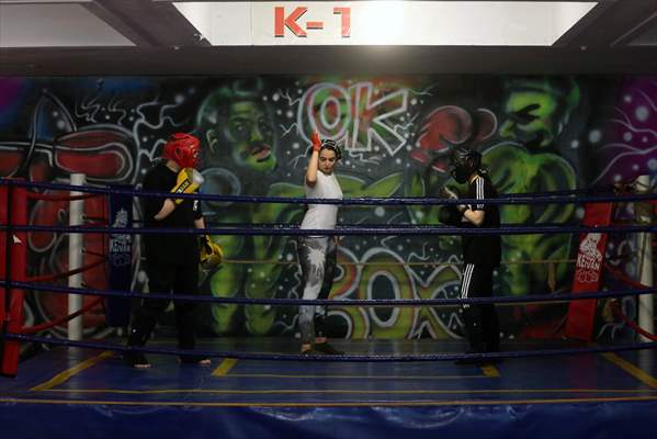 Iranian female trainer's passion for kick-boxing