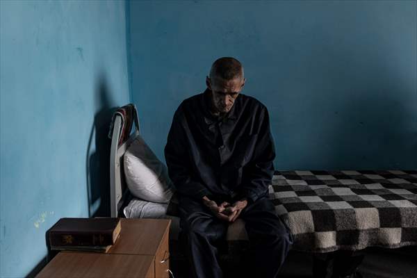 Russian soldiers captured during the war in Ukrainian prison