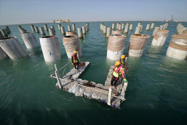 Orta Doğu'nun en büyük limanlarından Irak'taki Büyük Faw'ın inşaat çalışmaları devam ediyor