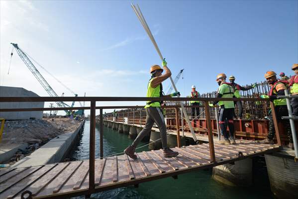 Orta Doğu'nun en büyük limanlarından Irak'taki Büyük Faw'ın inşaat çalışmaları devam ediyor