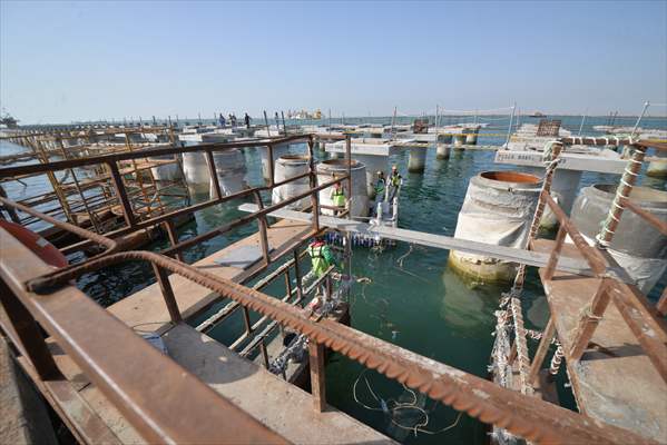 Orta Doğu'nun en büyük limanlarından Irak'taki Büyük Faw'ın inşaat çalışmaları devam ediyor