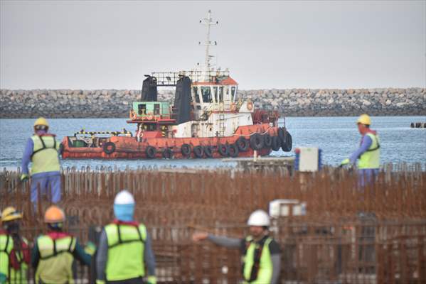 Orta Doğu'nun en büyük limanlarından Irak'taki Büyük Faw'ın inşaat çalışmaları devam ediyor