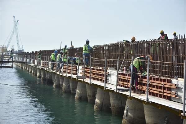 Orta Doğu'nun en büyük limanlarından Irak'taki Büyük Faw'ın inşaat çalışmaları devam ediyor