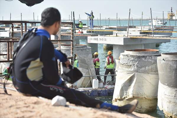 Orta Doğu'nun en büyük limanlarından Irak'taki Büyük Faw'ın inşaat çalışmaları devam ediyor