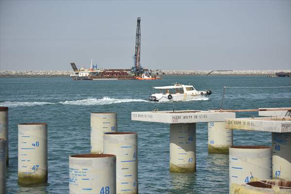 Orta Doğu'nun en büyük limanlarından Irak'taki Büyük Faw'ın inşaat çalışmaları devam ediyor