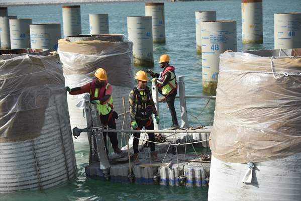 Orta Doğu'nun en büyük limanlarından Irak'taki Büyük Faw'ın inşaat çalışmaları devam ediyor