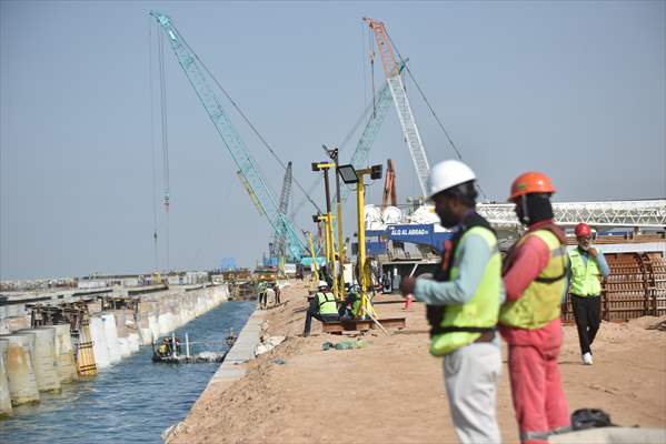 Orta Doğu'nun en büyük limanlarından Irak'taki Büyük Faw'ın inşaat çalışmaları devam ediyor