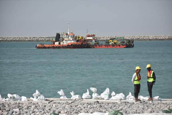 Orta Doğu'nun en büyük limanlarından Irak'taki Büyük Faw'ın inşaat çalışmaları devam ediyor