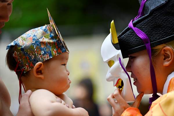 Festival of crying baby sumo in Tokyo